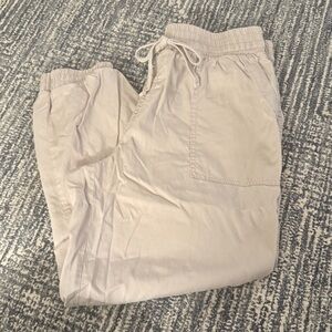 A New Day Beige Casual Drawstring Joggers Size L